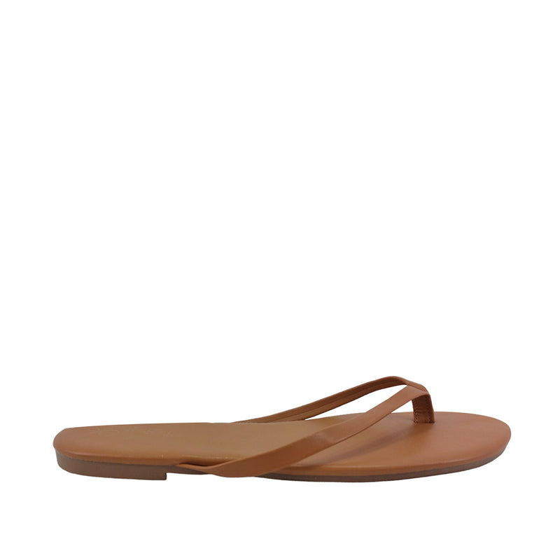 Sandalias flats Karen cognac para Mujer
