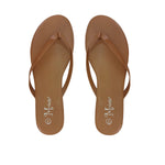 Sandalias flats Karen cognac para Mujer