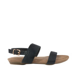 Sandalias flats Sharon negro para mujer