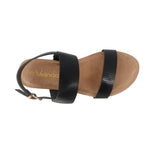 Sandalias flats Sharon negro para mujer
