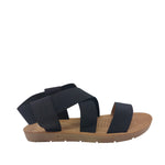 Sandalias flats Ana negro para mujer