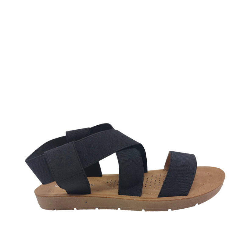 Sandalias flats Ana negro para mujer