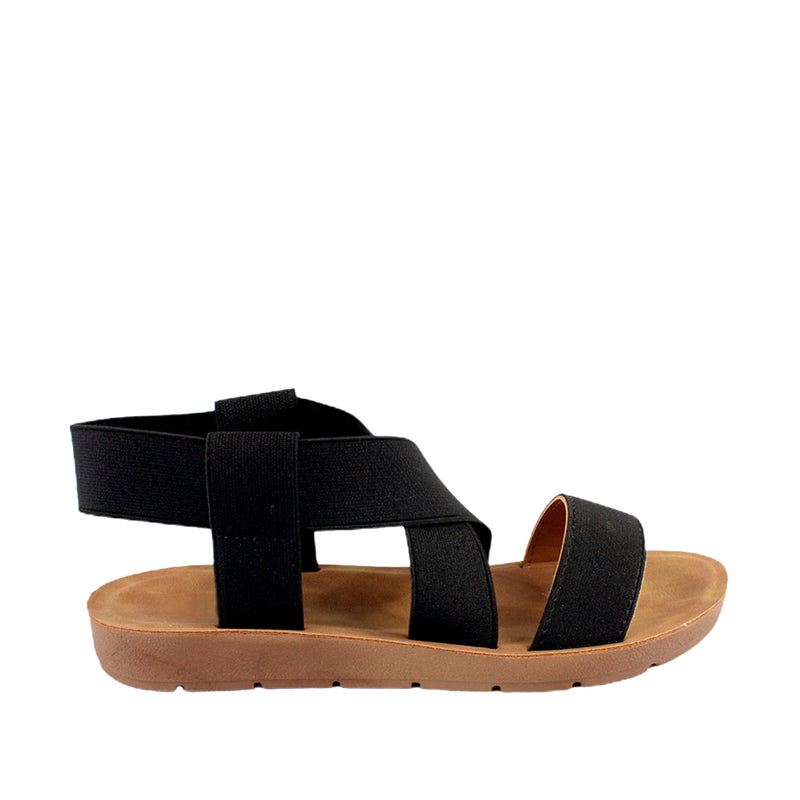 Sandalias flats Ana negro para mujer
