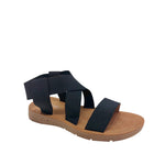 Sandalias flats Ana negro para mujer