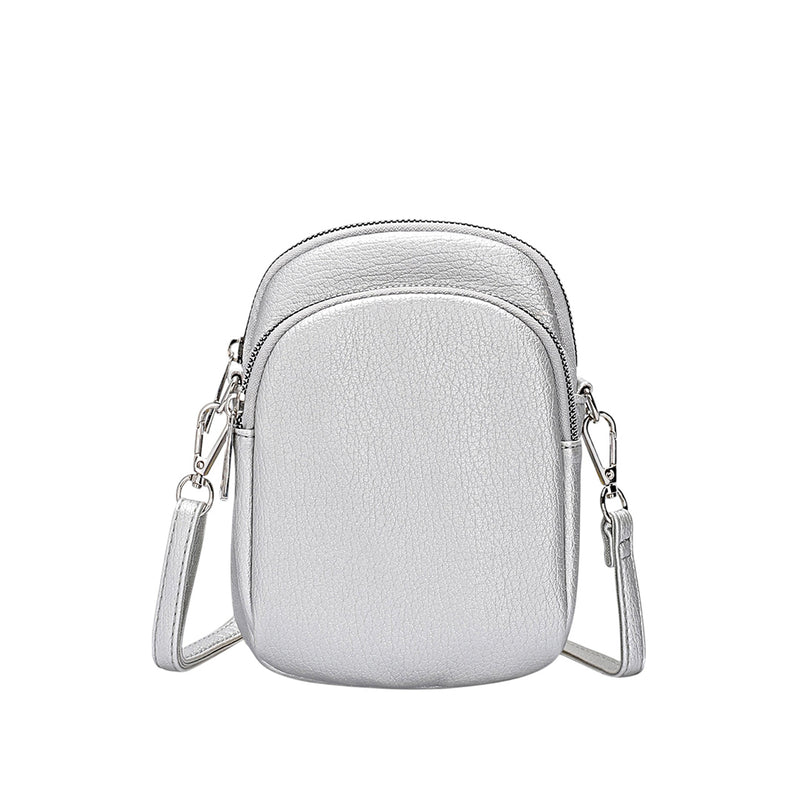 Billetera Toti  plateado para mujer