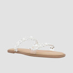 Sandalias flats Florencia blanco