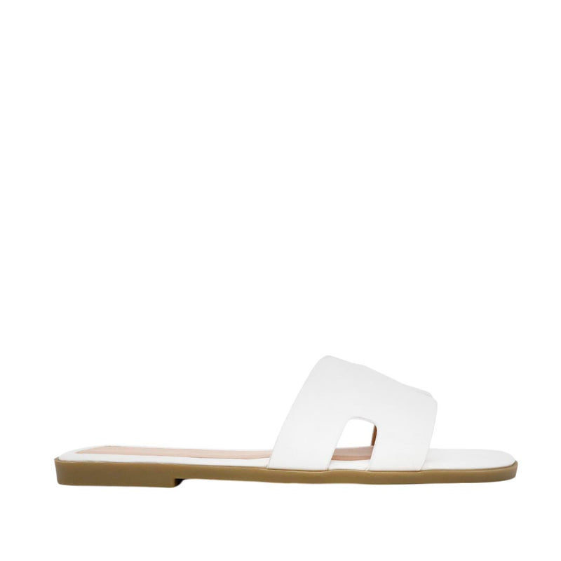 Sandalias flats Adria blanco