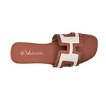 Sandalias flats Adria anaranjado