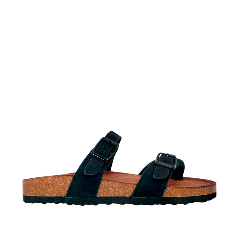 Sandalias flats Arizona negro