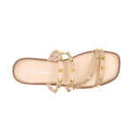 Sandalias flats Bianca dorado