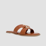 Sandalias flats Mia tan
