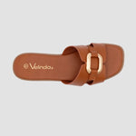 Sandalias flats Mia tan