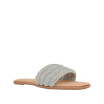 Sandalias flats Sara plateado