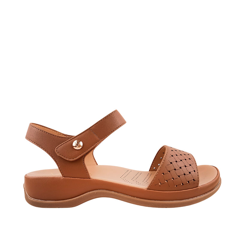 Sandalias flats Lana tan