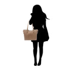 Cartera tote Tana taupe