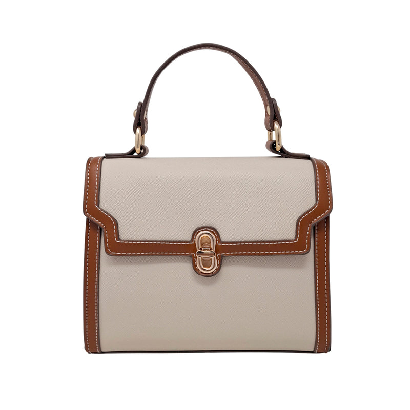 Cartera satchel Lolo tan