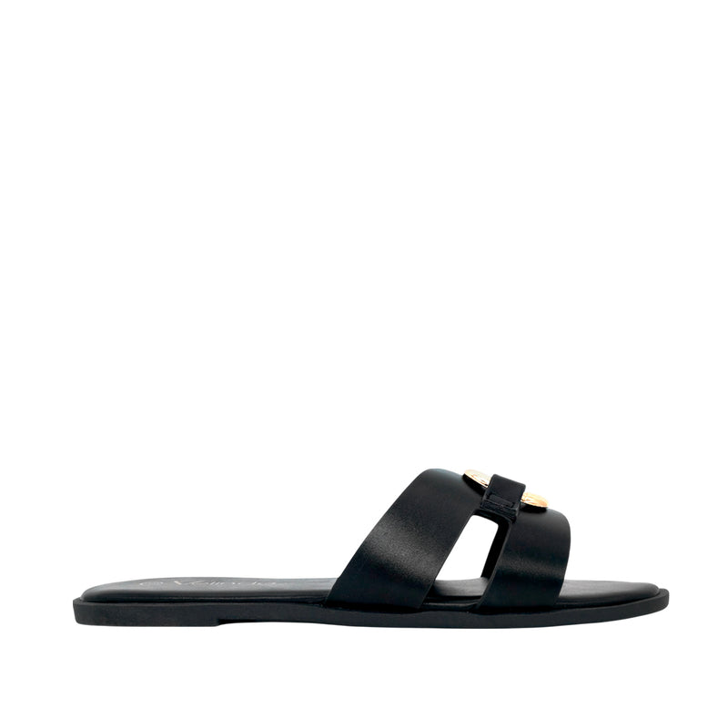 Sandalias flats Mia negro