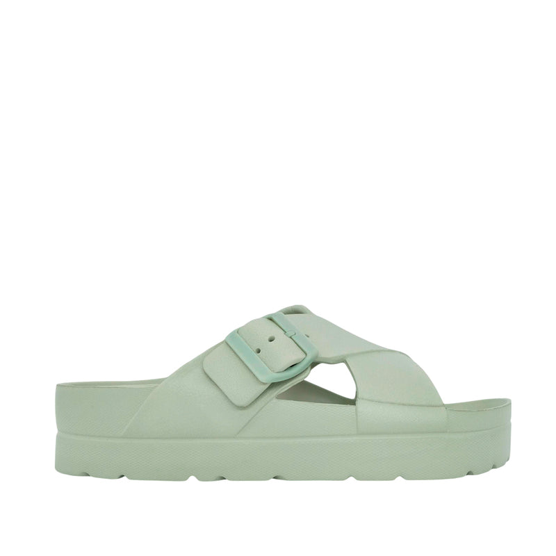 Sandalias flats Milan verde
