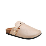 Sandalias flats Clogy hueso