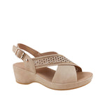 Sandalias de cuña Regina para mujer color beige