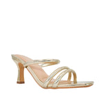 Sandalias de tacón Camila para mujer color dorado