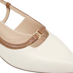 Ballerinas slingback Porta para mujer color hueso