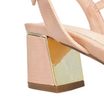 Sandalias de tacón Wesly para mujer color taupe