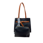 Cartera satchel Raimary para mujer color negro