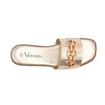 Sandalias flats Miry para mujer color dorado