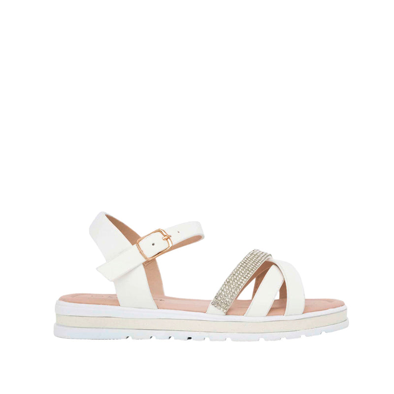 Sandalias Ari para niña color blanco