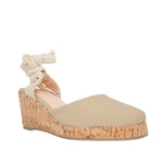 Cuña Elena para mujer color beige