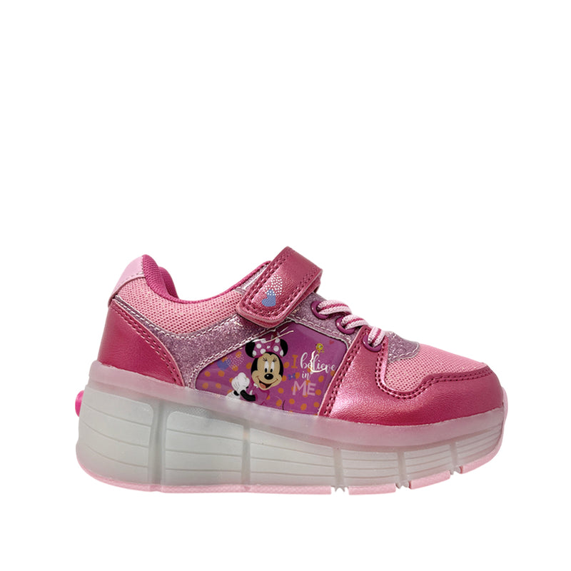 Tennis Minnie para niña color rosado