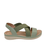 Sandalias flats Bethel para mujer color verde
