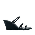 Sandalias de cuña Karla para mujer color negro