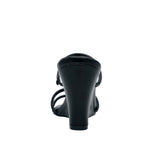 Sandalias de cuña Karla para mujer color negro