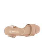 Sandalias de tacón West para mujer color nude