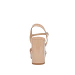 Sandalias de tacón West para mujer color nude