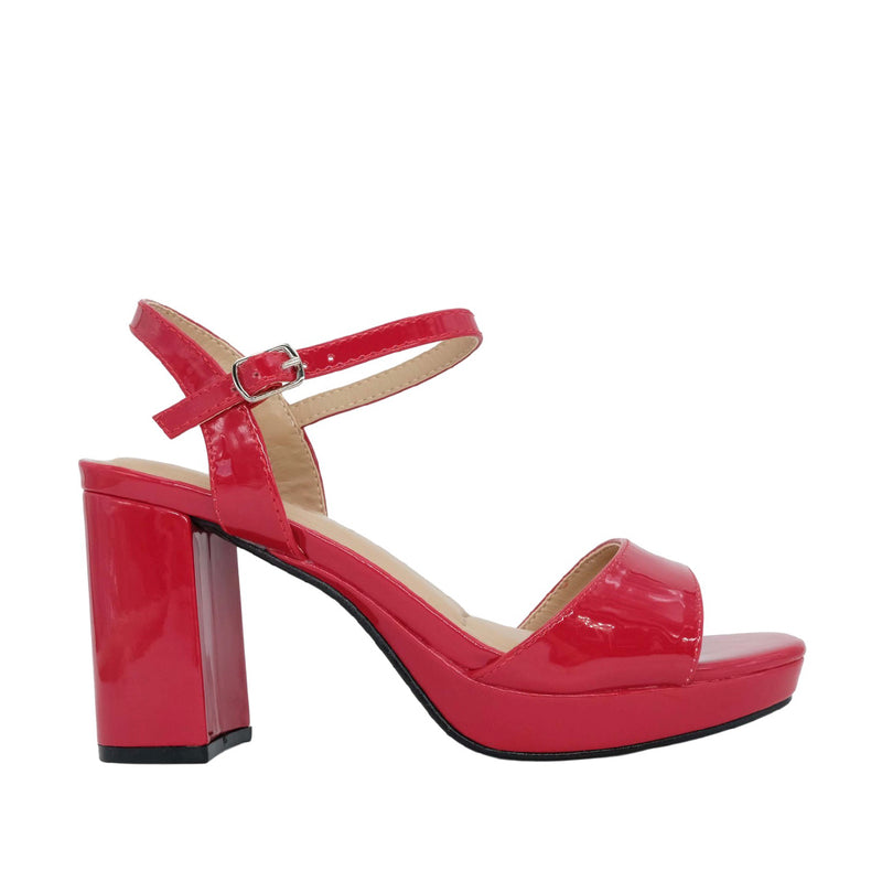 Sandalias de tacón West para mujer color rojo
