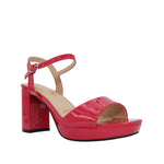Sandalias de tacón West para mujer color rojo