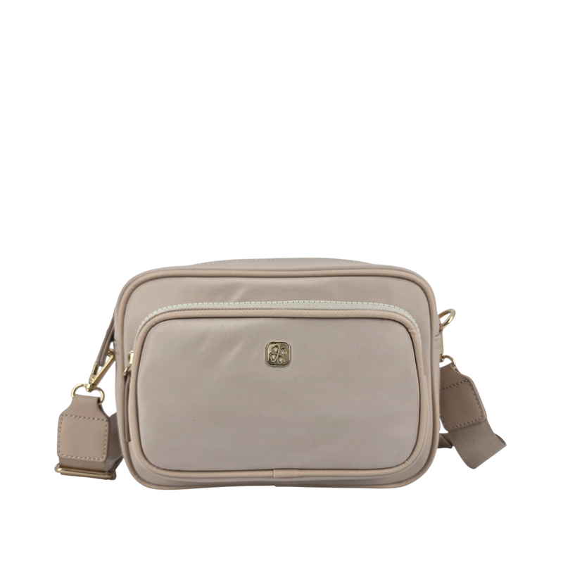 Cartera crossbody Adelie para mujer color beige
