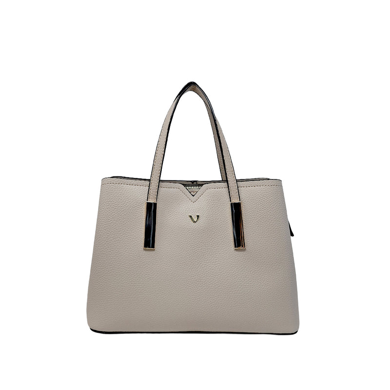 Cartera satchel Roselly para mujer color nude