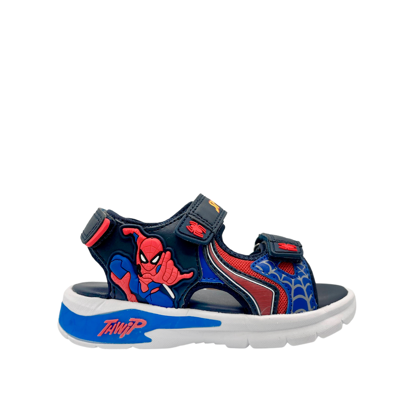Sandalias flats Spiderman para niño color marino