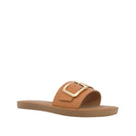 Sandalias flats Ines para mujer color café
