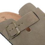 Sandalias flats Clogy para mujer color beige