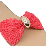Sandalias Flats Aura para mujer color rojo