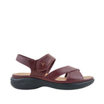 Sandalias Rosalia para mujer color vino