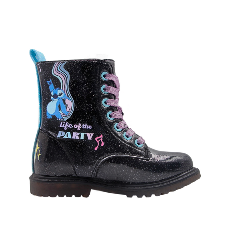 Botas Stitch para niña color negro