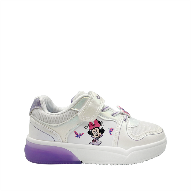 Tennis Minnie para niña color blanco