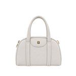Cartera satchel Lari para mujer color hueso