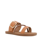 Sandalias flats Duna para mujer color tan